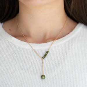Timeless Taste - Gold/Green Necklace